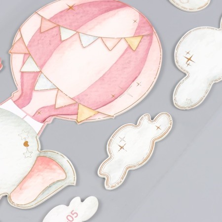Interior sticker "Elephant/Princess-Swan" mix 31x60 cm-2