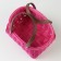 Wicker basket, 21 x 16 x 10/22 cm, pink, sequoia