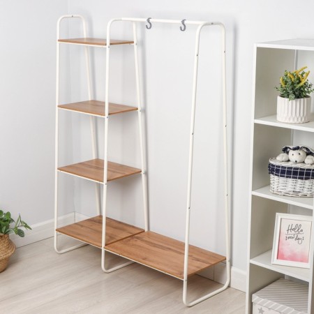 Wardrobe system with the shelves "Scandinavia 1", 110 × 38.5 × 147 cm, white color-1