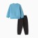 Kit for children (sweatshirt, trousers), black/light blue color, height 86 cm