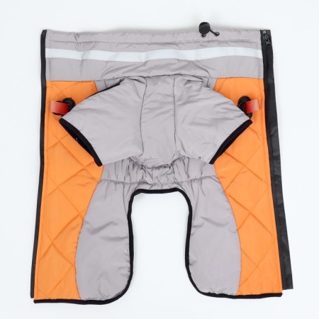 Jacket for large dogs, membrane, XL (DS 40, Osh 41, OG 56 cm), gray-orange-3