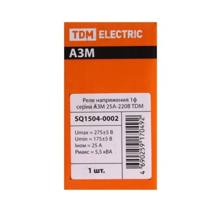 Voltage relay TDM, 1F, 25 A, SQ1504-0002-5