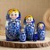 Doll "gzhel", blue scarf, 5 puppet, 17 cm