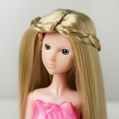 Hair for dolls "straight with pigtails" Size is small, color 88