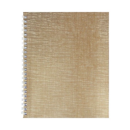 Notebook 48 sheets, in a cage, on the crest, Metallic "Golden", the cover of the boumvinyl, the offset unit