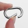 Oval -karabin, 38 × 24 mm / 29 × 15 mm, thickness - 4.5 mm, 5 pcs, silver color