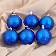 Set of balls plastic D-6 cm, 6 pcs 