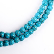 Beads made of natural stone “turquoise” set of 58 pcs., Size 1 pc. - 6 mm