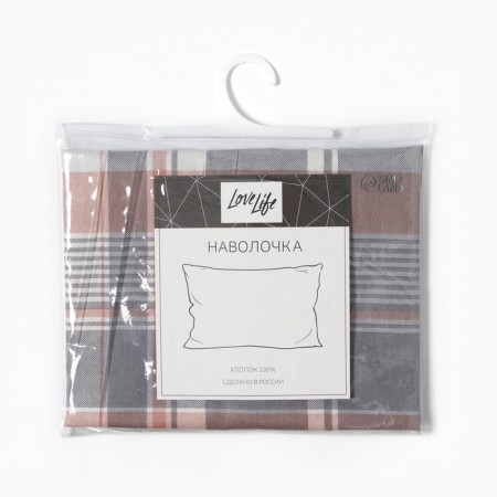 Pillowcase Lovelife "cell" 50*70, 100%cotton, satin, 125g/m²-2