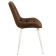 “Quarter U” chair, velor tenerife chocolate / metal white