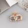 Hair crab "Heiser" links, 4.5 cm, gold-serebly