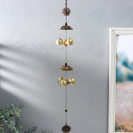 Wind Music Metal "Ganesha in the lotus" 6 bells 65 cm