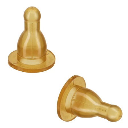 Latex large nipple with a X-shaped hole for cereals, from 6 months, set 2 pcs.-1