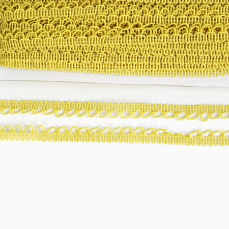 Braid "festons" yellow, 1.3 cm wide, 50 m-2