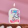 Candle for the cake "Figure 7, cat mermaid", 6.5 cm
