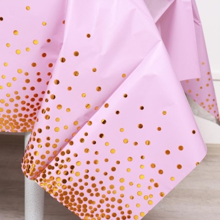 The tablecloth "Confetti" 137 × 183 cm, the color is pink-2
