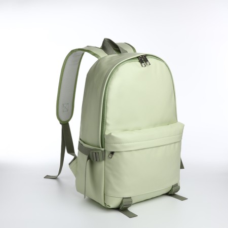 Youth backpack with lightning, 3 pockets, green color