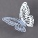 Set for decorating "Butterflies", set 12 pcs, color of makarun blue
