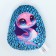 New Year's Magnet Soft "snake in the egg", blue