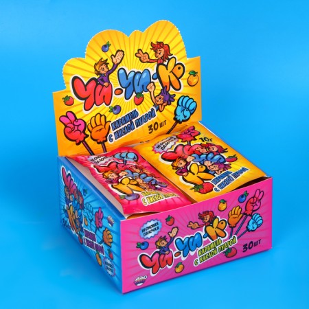 Caramel Lollice "Chi-Chi-Ko" with sour powder, 10 g