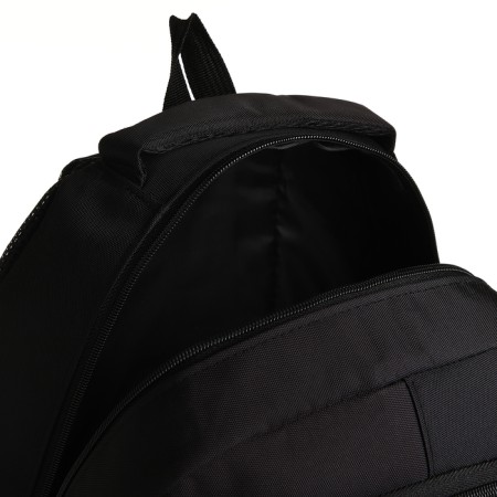 Youth backpack with a zipper, 4 pockets, black/green color-5