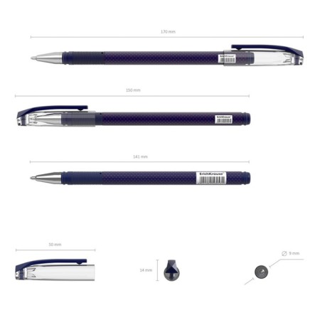 Ballic handle Erichkrause Colortouch dots in Blue, node 0.7 mm, flu, blue ink blue-1