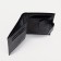 Male purse on a button, for bills, for cards, for coins, black color