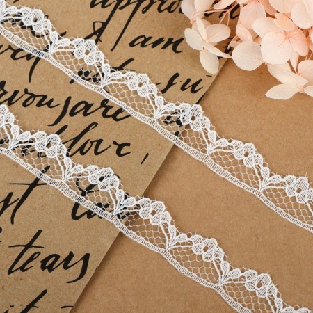 Capricon lace, 15 mm × 10 ± 1 m, white color-1
