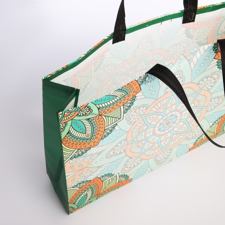 Bag without fastening, green color-2