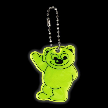 The reflective element "Bear", bilateral, 6 × 5 cm, color mix-2