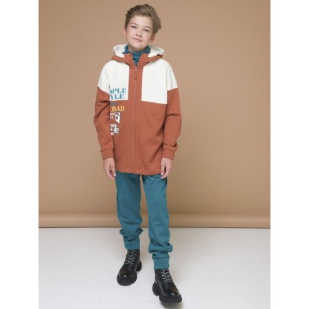Pants for boys, height 128 cm, emerald color-4