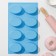 The form for baking is the “figure. Ellipse smooth ”, silicon, 28.5 × 17.2 cm, 8 cells (7.4 × 5.2 × 3 cm), mixing color