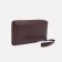 Male purse with lightning, department for bills, for cards, for coins, brown color