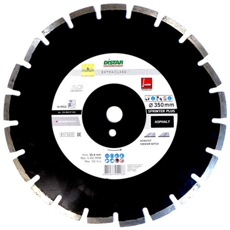 District segment Distar Sprinter Plus, asphalt, F4, 350 x 3.2 x 25.4 mm