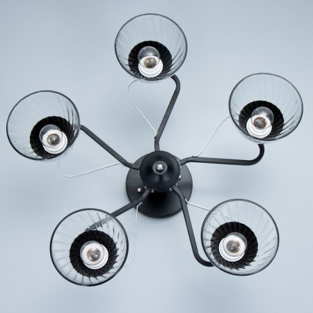 Berne chandelier 5he27 40W black-chromium 56x56x25 cm Bayerlux-4