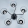 Berne chandelier 5he27 40W black-chromium 56x56x25 cm Bayerlux