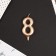 Candle for the cake, number "8", champagne.