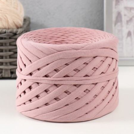 Knitted yarn, width 7-9 mm, 100m/295 g ± 10% (02 - dusty rose)