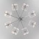 Alma chandelier, 8x40W E14, chromium color