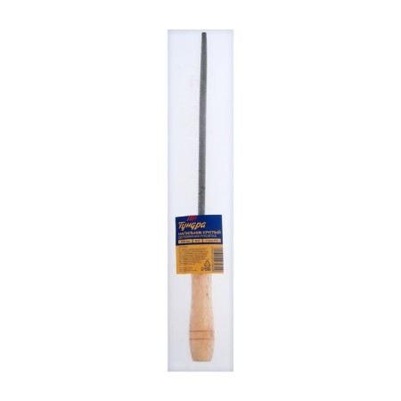 Tundra file, round, steel U10, wooden handle, No. 2, 200 mm-3