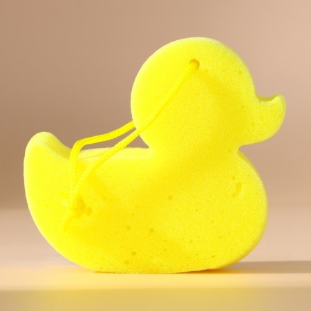 Children's washcloth for a duck, yellow, new year-2