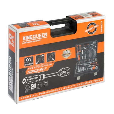 Set of instruments Universal Kingqueen Wib-60015, 72 tooth, 1/2 1/4 ", 70 items-3