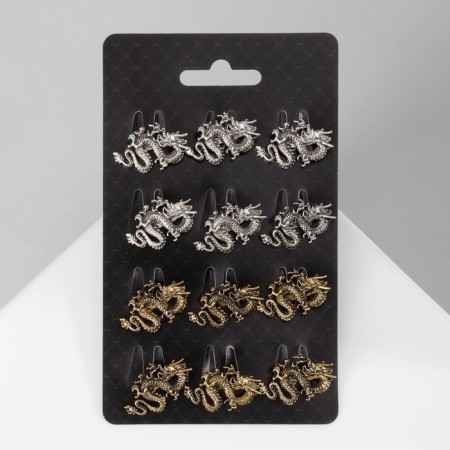 Brooch "Dragon" (indivisible packing 12 pcs., Price per pcs.), Mix color-1