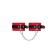 The shackles of Pecado BDSM, soft, with one strap with groves, genuine leather, red-black