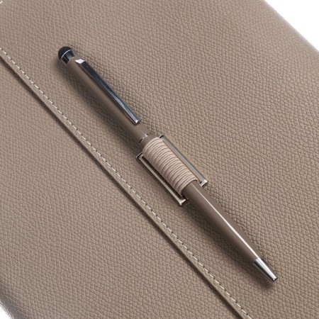 Organizer on the rings A5, 100l, line, K/deputy, with a pen, in gift. box., Gray-15