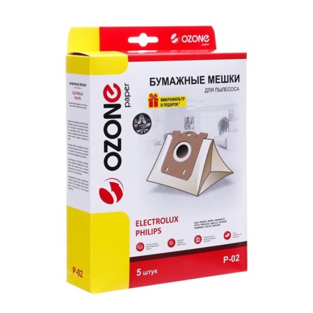 P-02 ozone bags for a vacuum cleaner, 5 pcs