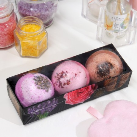 A set of boiling balls Bonjour 3 pcs, coffee, lavender, rose, 360 g-3