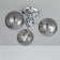 Ceiling chandelier CITILUX "Tommy" CL102130, 46x46x23.5 cm, 3x40W, E14, gray color.