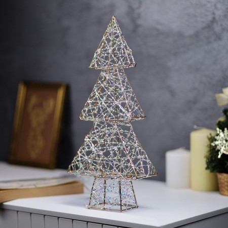 LED figure "Christmas tree" 36x17x6 cm, 20 LED, AAX2 batteries (not in the kit), warm white glow-1