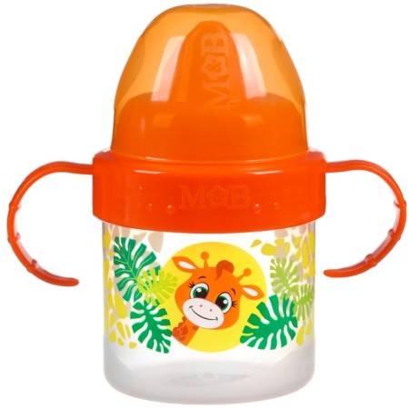 Children's player with solid nose "Girafik", 150 ml., With handles, color orange color-1